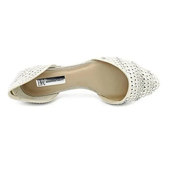 INC International Concepts Crescente 2 Sz. 7.5 Pearl Gold Flats ~~minty~~ - Picture 12 of 14
